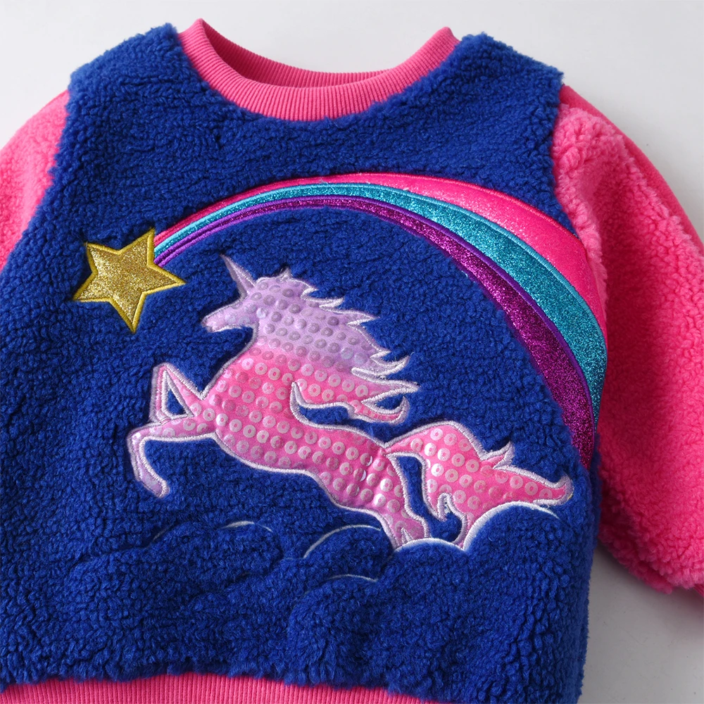 Dxton Sudadera polar gruesa para niña – Cálida prenda invernal - imagen 4