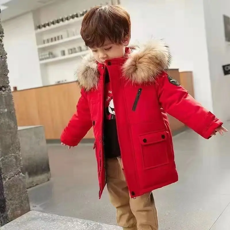 Abrigo grueso de invierno con capucha y algodón para niños - imagen 4