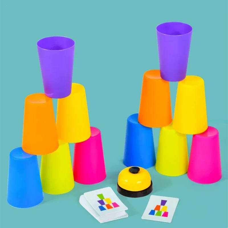 Vasos apilables Montessori con colores y lógica para niños - imagen 2