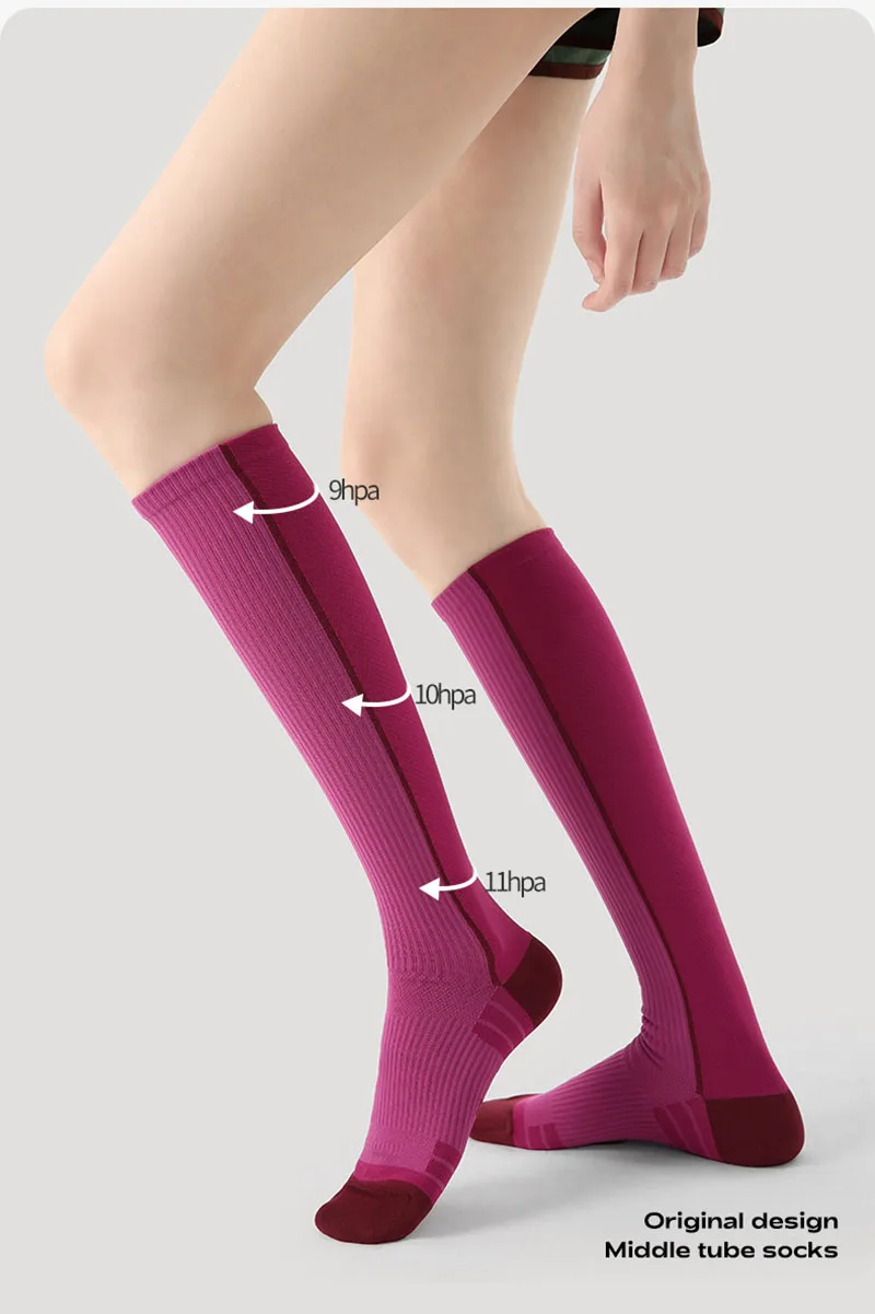 Mid-kalb Calcetines de compresión para fitness, yoga y correr