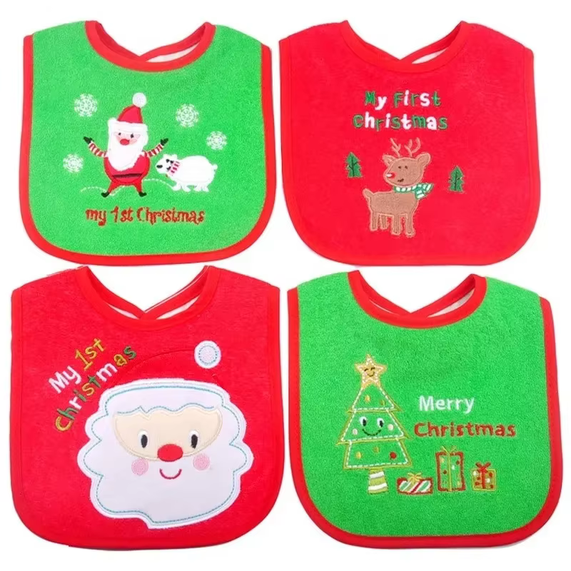 Baberos impermeables de Navidad para bebé – Pack regalo