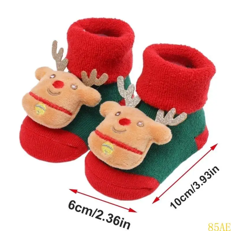 Calcetines Navidad antideslizantes de algodón para bebé - imagen 2