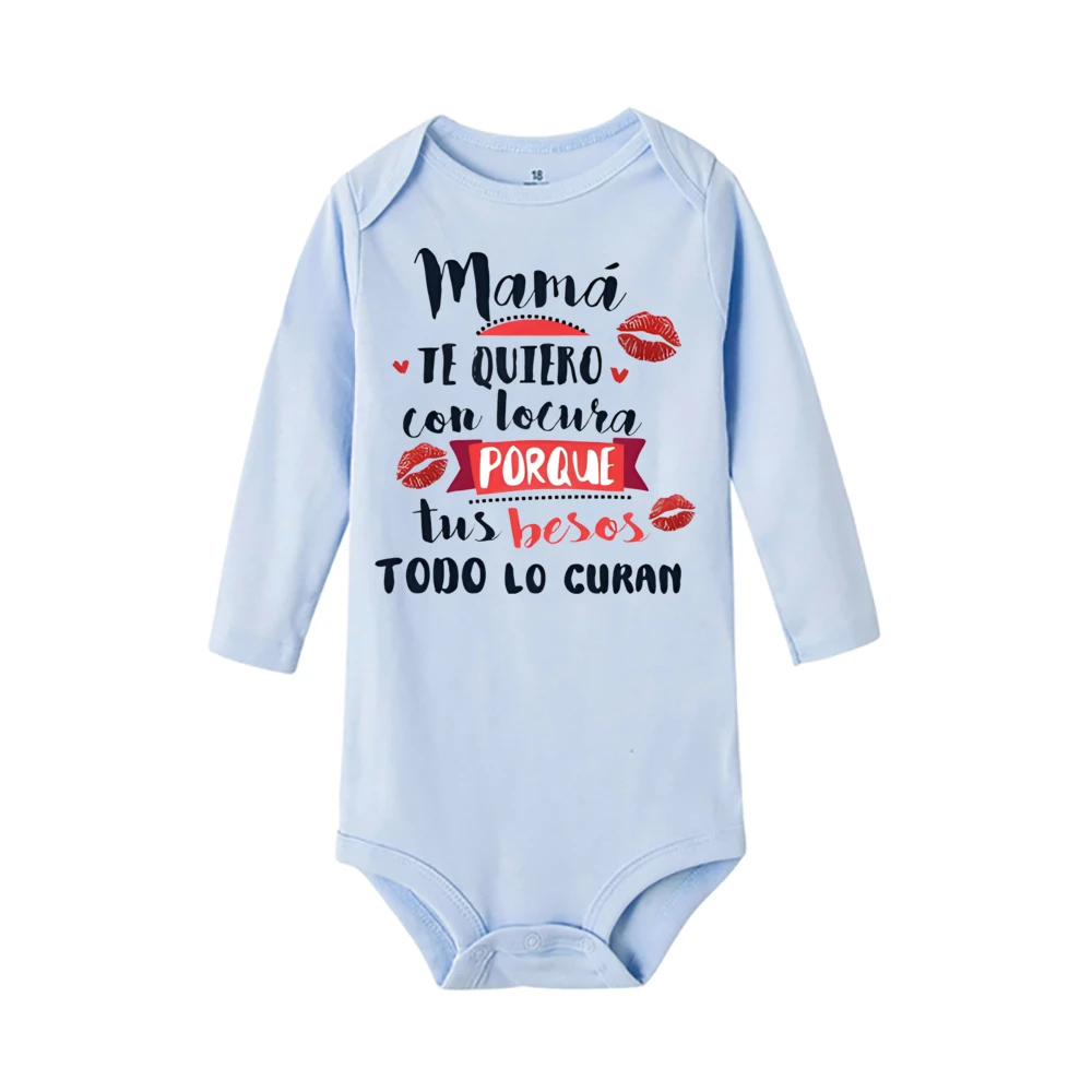 Pelele de bebé manga corta estampado – Dulce mensaje para mamá - imagen 2