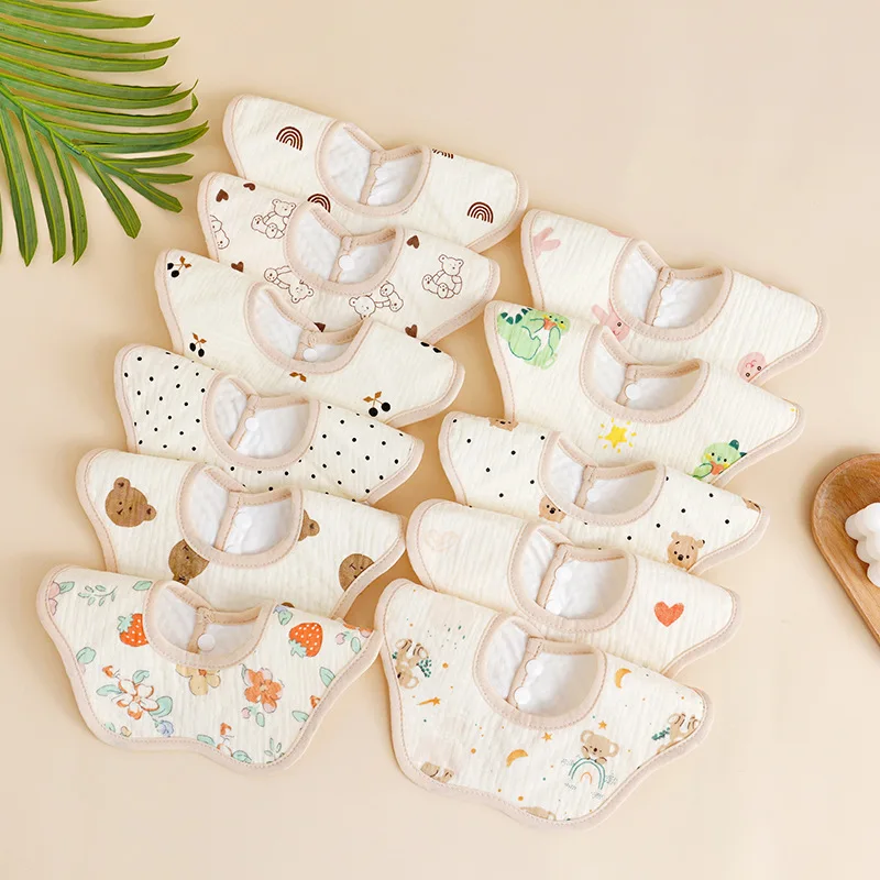 Baberos impermeables de gasa algodón para bebé absorbentes - imagen 3
