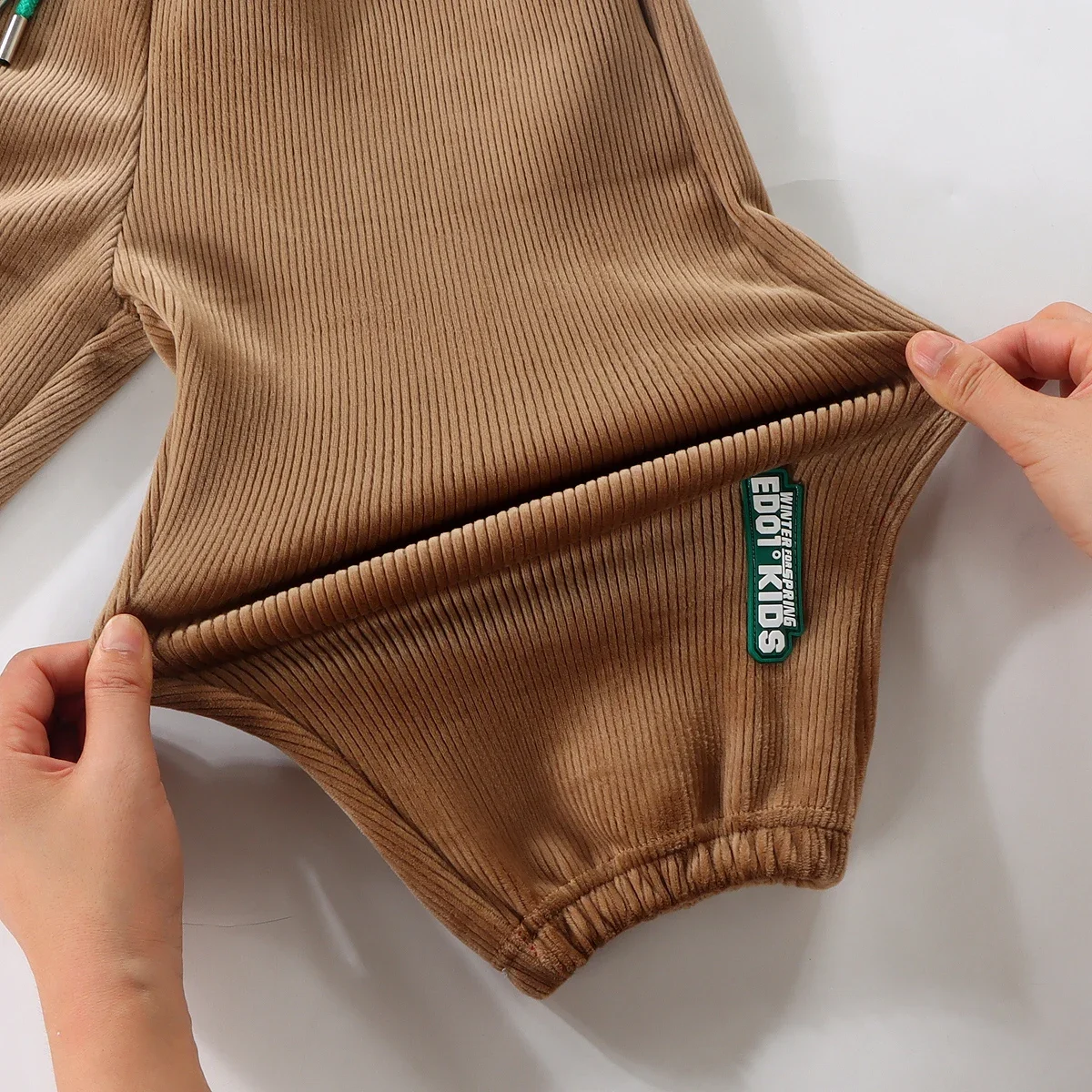 Pantalones de lana gruesa para niños en invierno tipo chándal - imagen 5