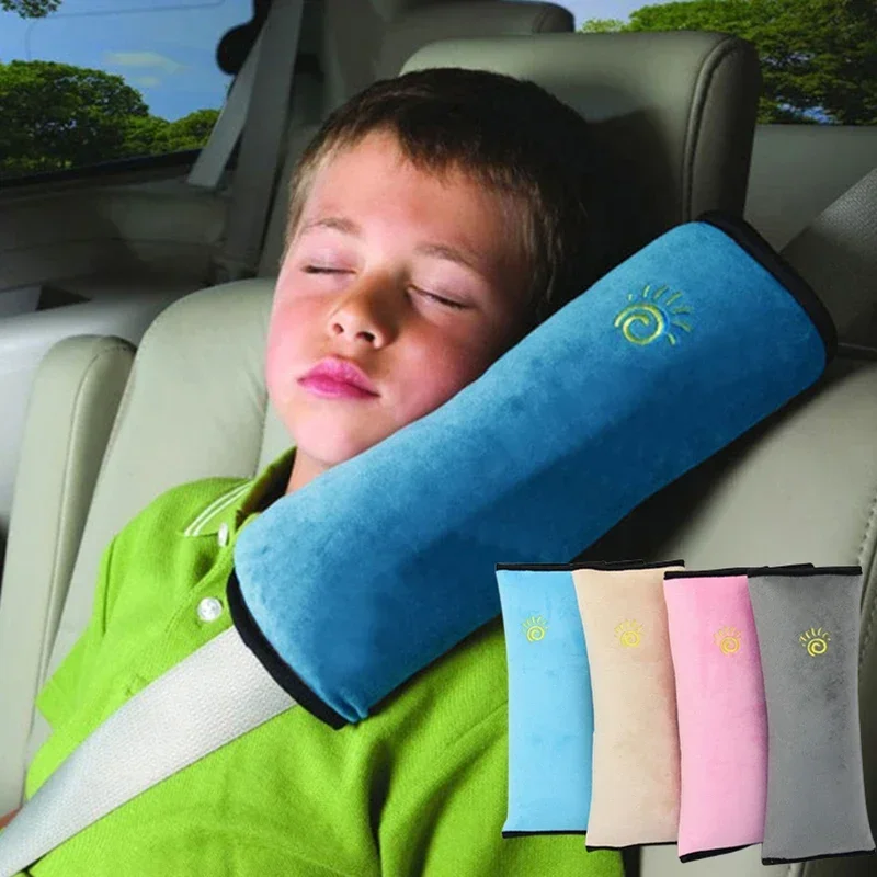 Cojín protector de cinturón de seguridad para coche – Felpa suave para niños - imagen 2