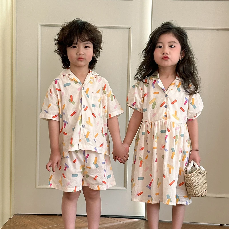 Conjuntos a juego para hermanos 2026: camisas y vestidos infantiles - imagen 2
