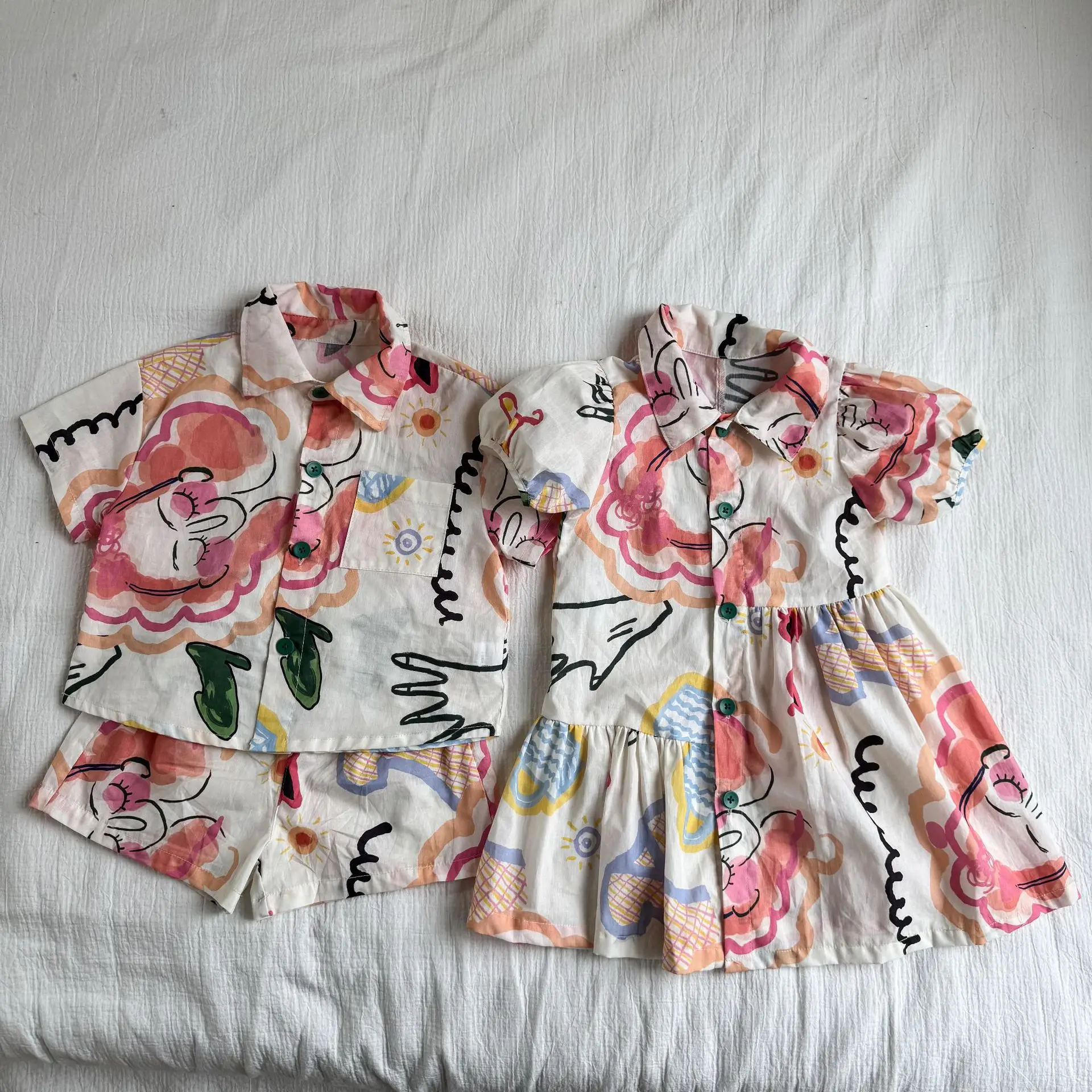 Conjunto de verano infantil MILANCEL con camiseta y pantalón corto