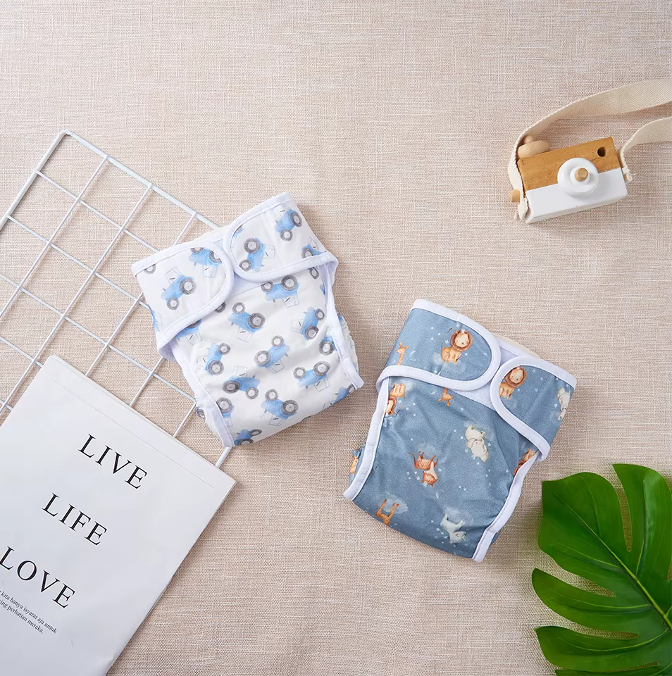 Elinfant Pañal de Tela Lavable Impermeable con Cinta Mágica para Bebé - imagen 5
