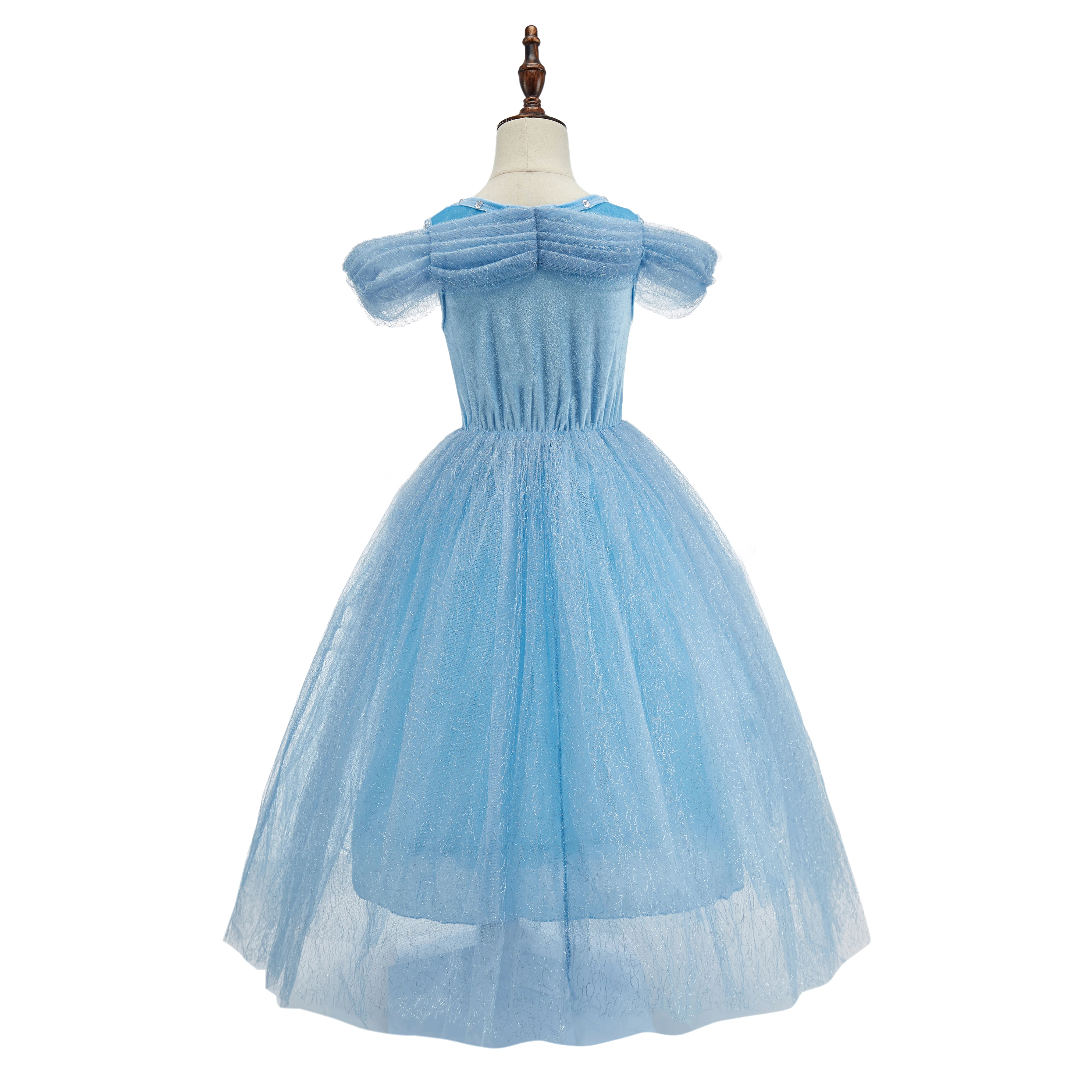 Disfraz princesa azul cielo con copos de nieve para niña - imagen 5