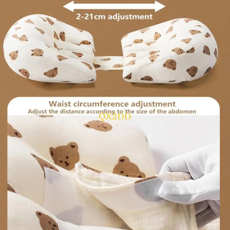 Almohada de maternidad QX2D con apoyo lumbar y funda de osos suave - imagen 5