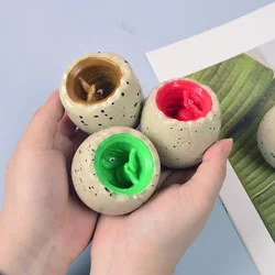 Juguete antiestrés dino en taza de goma suave