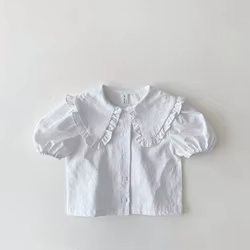 Camisa de algodón a cuadros con flores para niña - MILANCEL