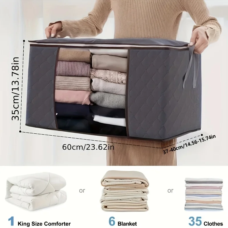 Bolsa de almacenamiento grande de edredones con ventana visible - imagen 3