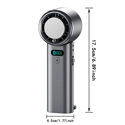 Mini ventilador portátil de mano recargable USB con LED