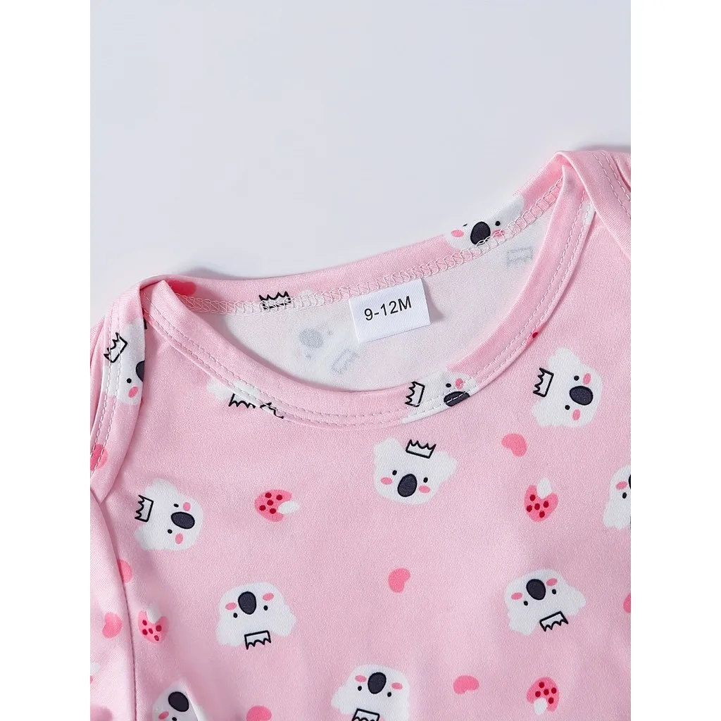 Conjunto verano bebé niña 0-12 meses: pelele con pantalón y gorra - imagen 3
