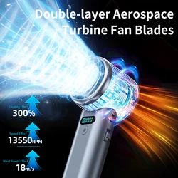 Mini ventilador portátil de mano recargable USB con LED