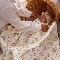 Elinfant Manta de bebé ligera algodón estampado bambú para verano