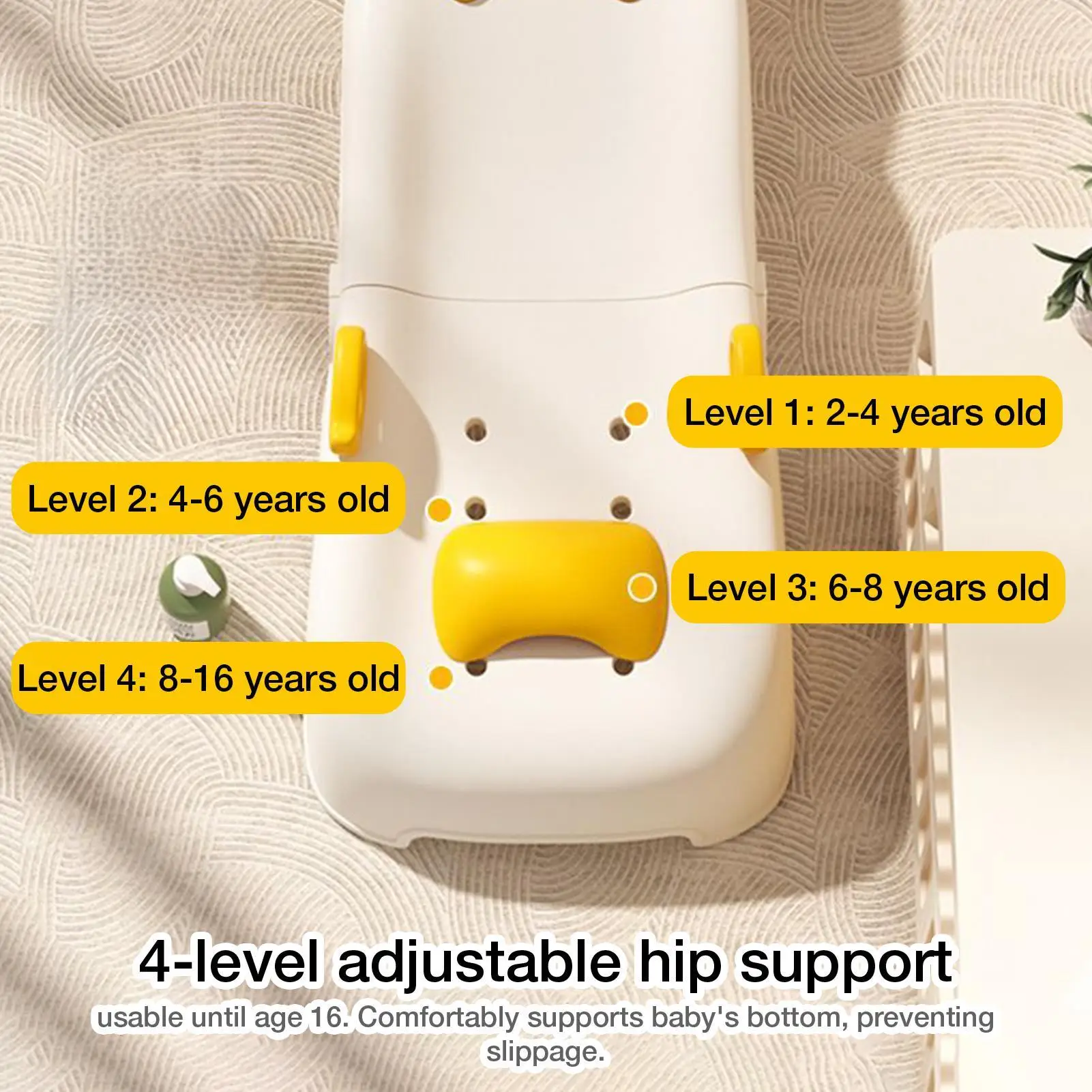 Silla de champú plegable para niños, vista del producto