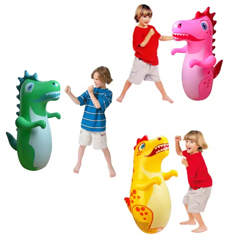 Saco de boxeo inflable infantil dinosaurio para exterior - imagen 4