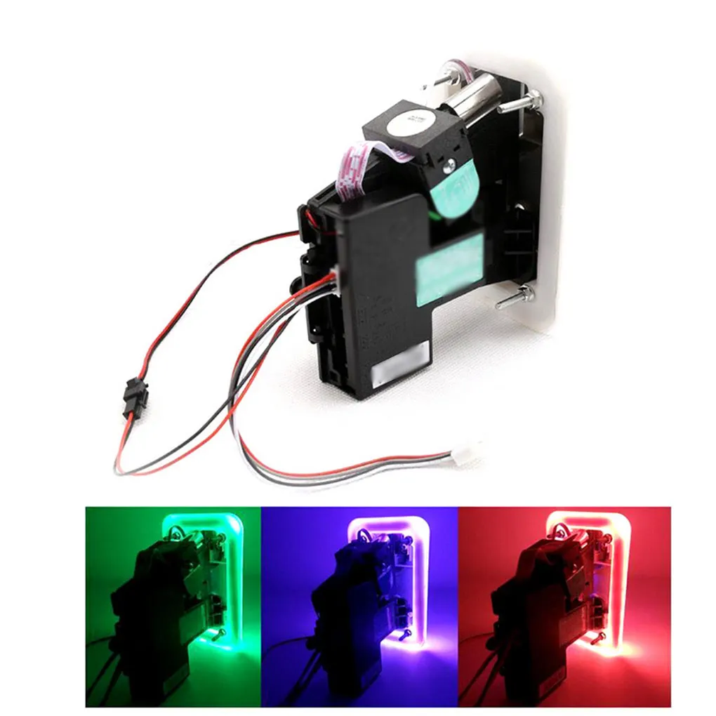 Soporte LED con marco de colores para selector de monedas