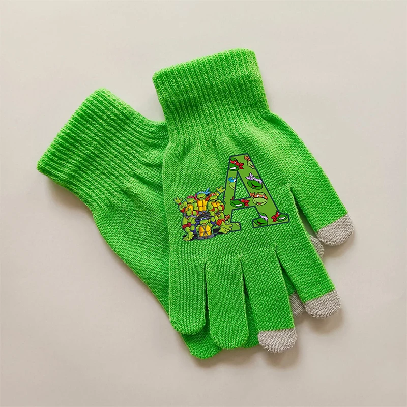 Guantes Tortugas Ninja mostrando detalle de tejido táctil