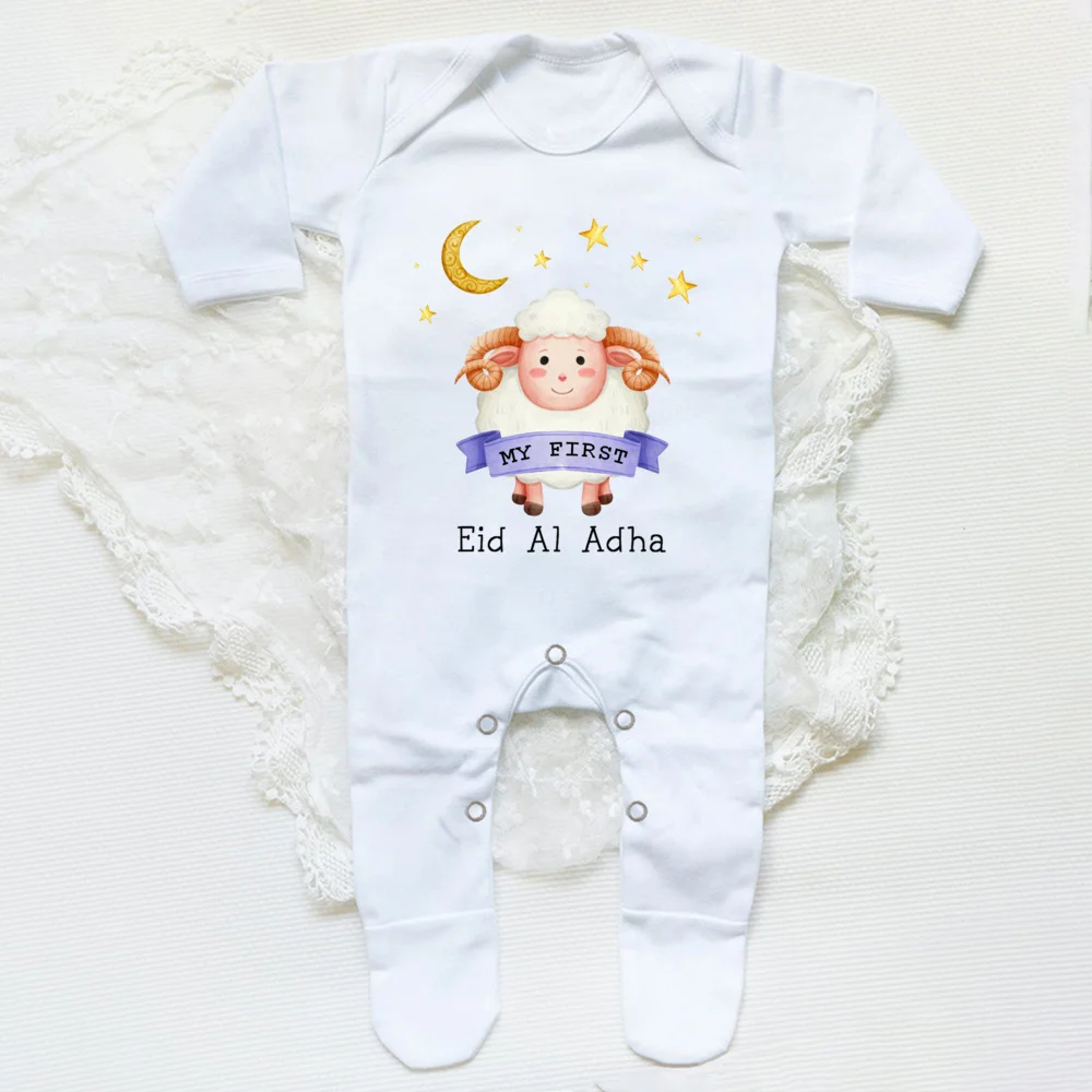 Pelele bebé My First Eid manga larga con estampado festivo - imagen 2