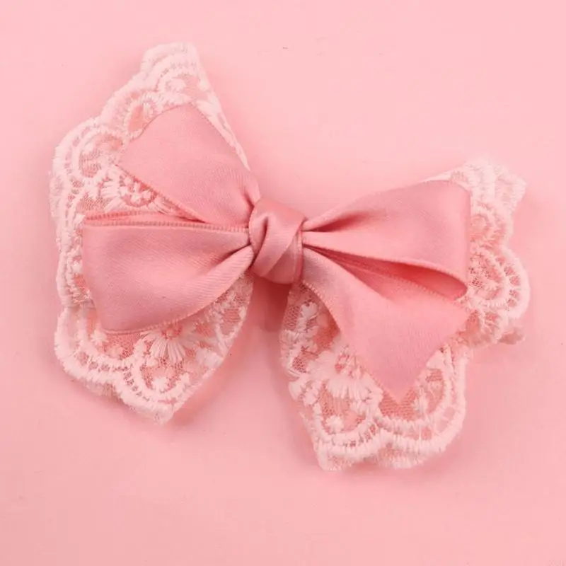 Diadema infantil lazo de encaje elástico para niñas - imagen 3