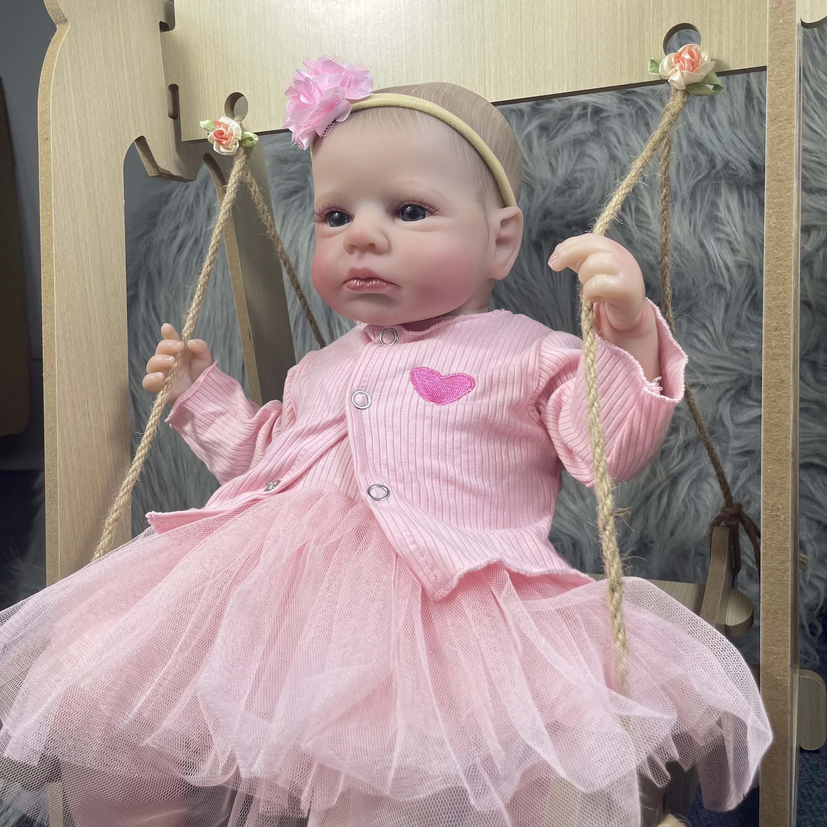 MRB LouLou Muñeca reborn realista con ojos abiertos para niña - imagen 2
