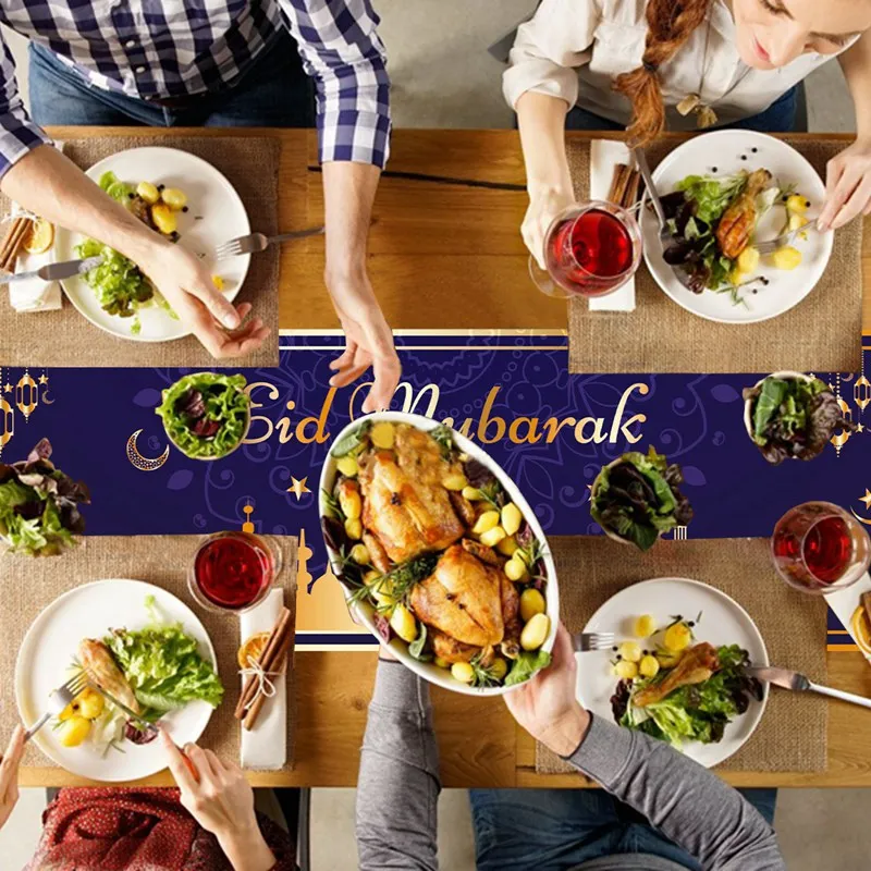 Decoración de mesa de paseo con mantel