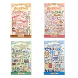 Pegatinas 3D PVC infantiles de escenas vintage multicolor