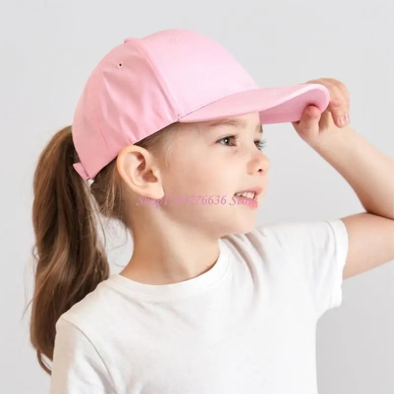 R6FD gorra béisbol ajustable para niños con cola de caballo - imagen 5