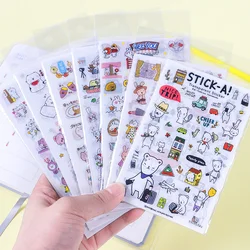Pegatinas transparentes de animalitos para álbum infantil