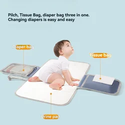 Alfombrilla cambiador impermeable portátil para bebé