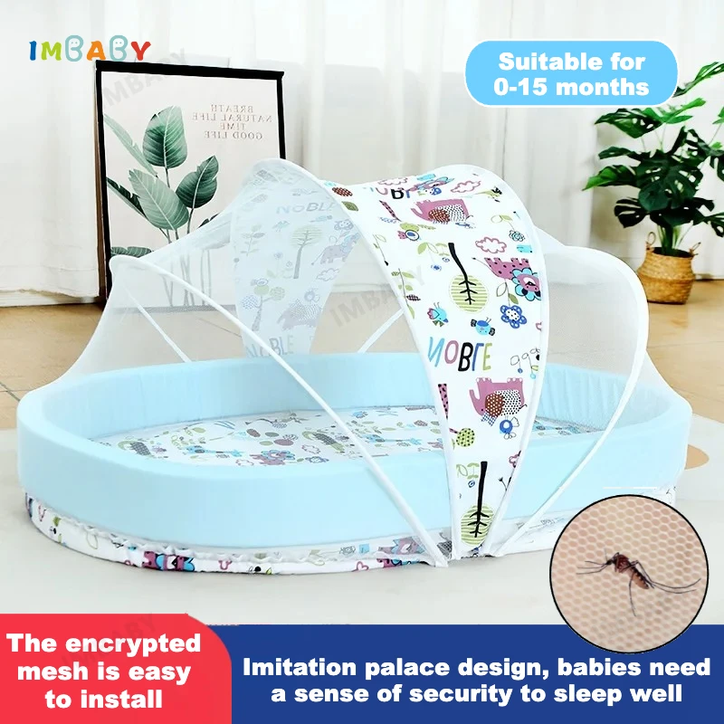 Nido de viaje para bebé cuna plegable con mosquitera extraíble - imagen 3