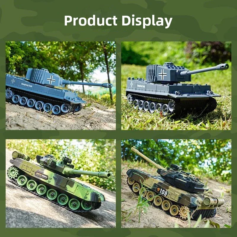 Tanque RC teledirigido con sonido y mando para niños - imagen 4
