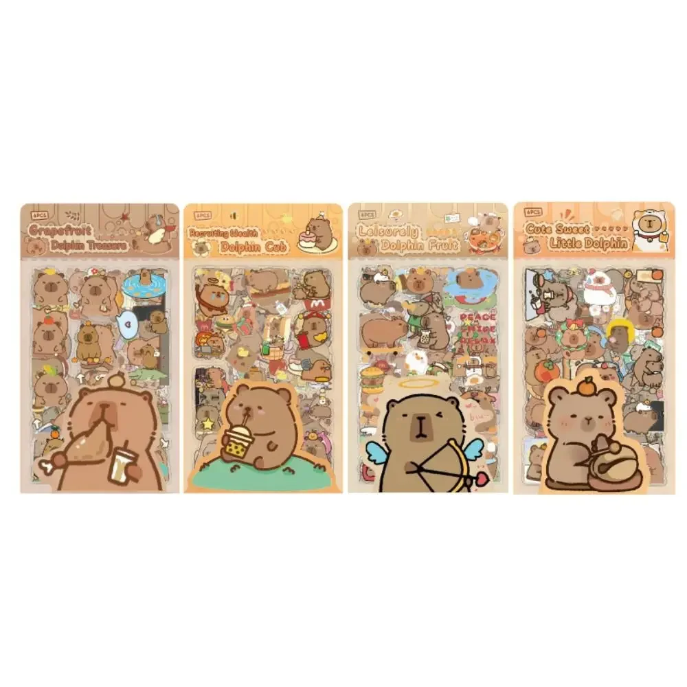 Pegatinas transparentes de capibara estilo kawaii