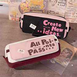 Estuche para lápices niña con cremallera estampado dibujos animados