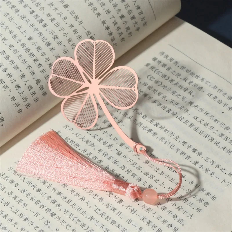 Marcapáginas infantil artesanal flor de loto rosa estilo chino - imagen 5