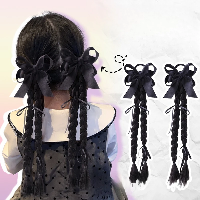 Lazos para el cabello estilo coreano: coletas de niñas