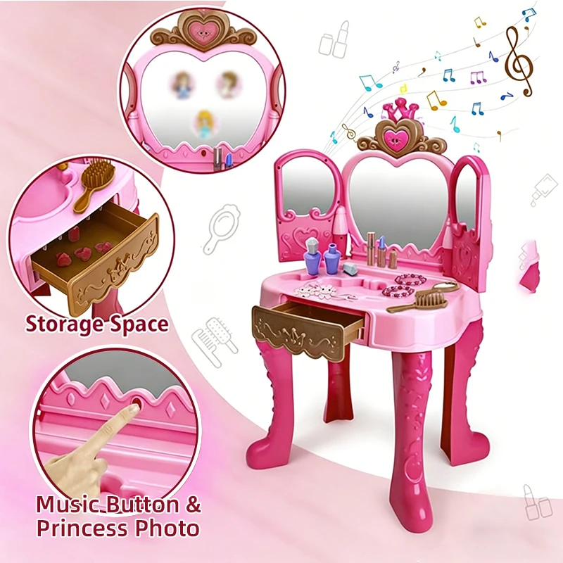 Juguetes de maquillaje para niñas con juego de roles profesional - imagen 2