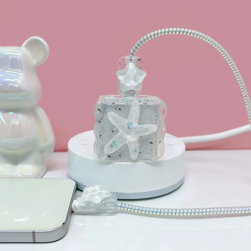 Funda protectora de cable USB con estrella 3D para iPhone - imagen 5