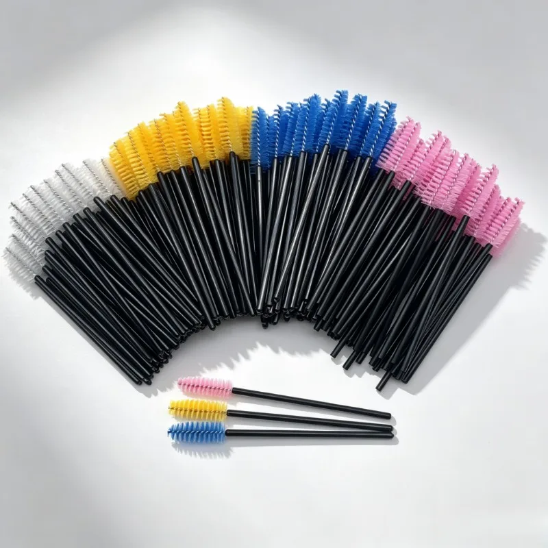 Pinceles desechables para extensión de pestañas con aplicador flexible