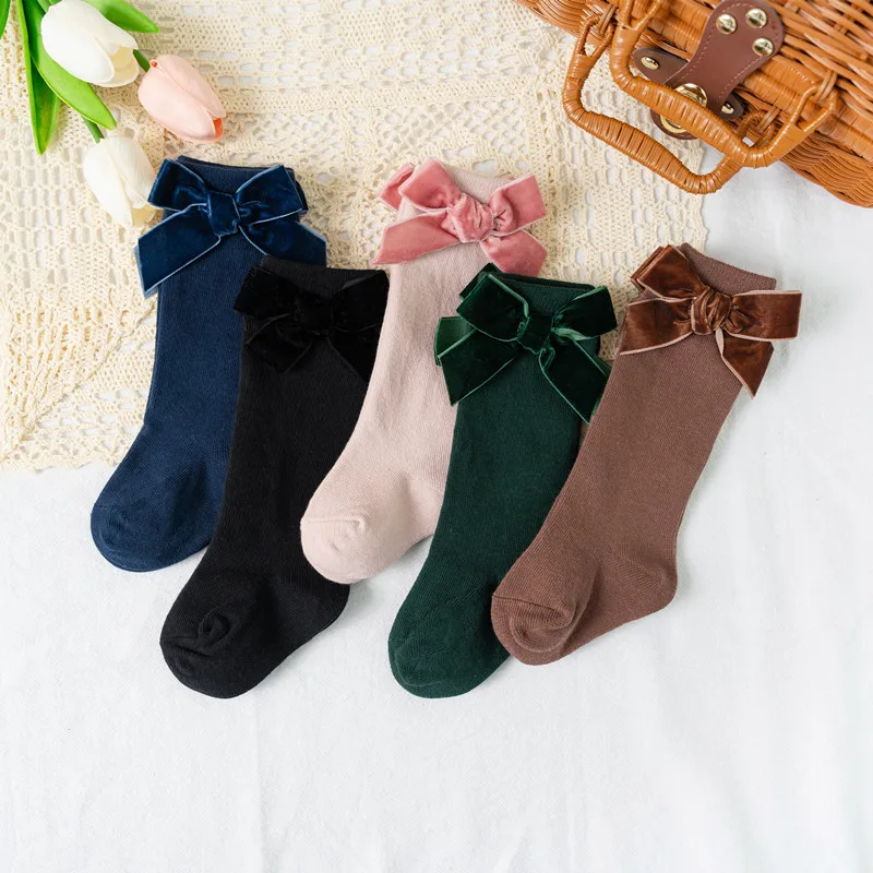 Calcetines con lazo para niña cálidos durante otoño e invierno - imagen 4