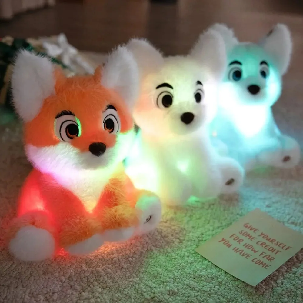 Peluche de zorro luminoso con luz LED suave tierno para niños - imagen 2