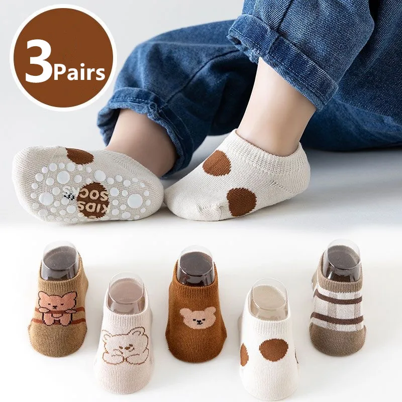 Calcetines antideslizantes bebé algodón oso kawaii unisex - imagen 5