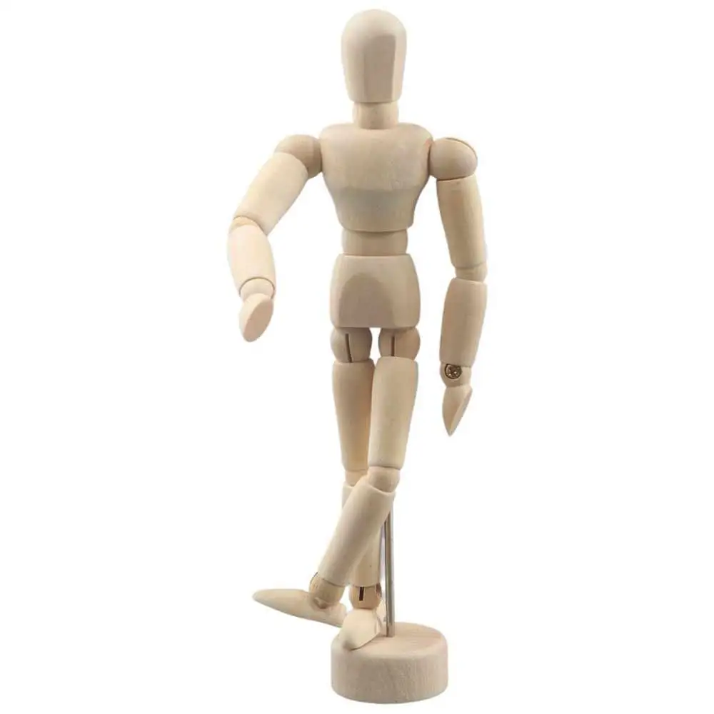 Figuras de acción de madera con extremidades móviles para manualidades