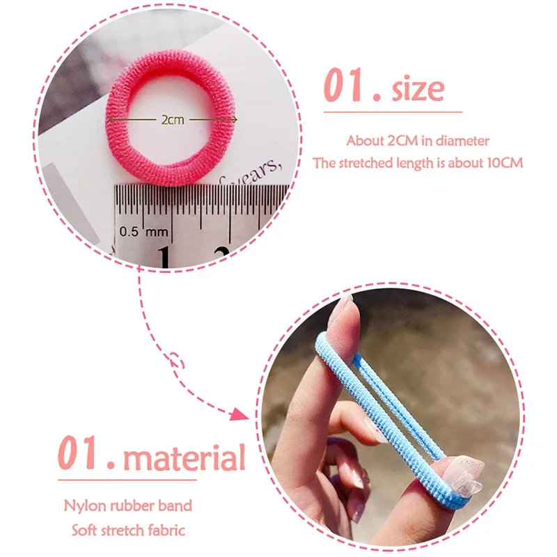 Ligas de pelo nailon elásticas para niñas – coleteros suaves - imagen 3