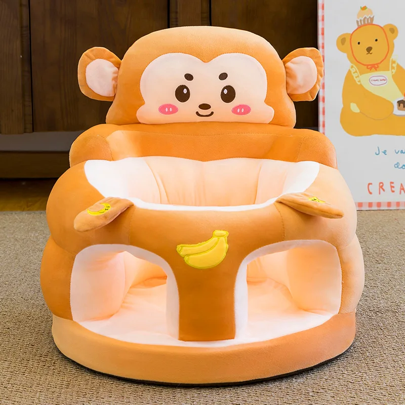 Asiento elevado para bebés con respaldo alto anticaídas y felpa - imagen 2