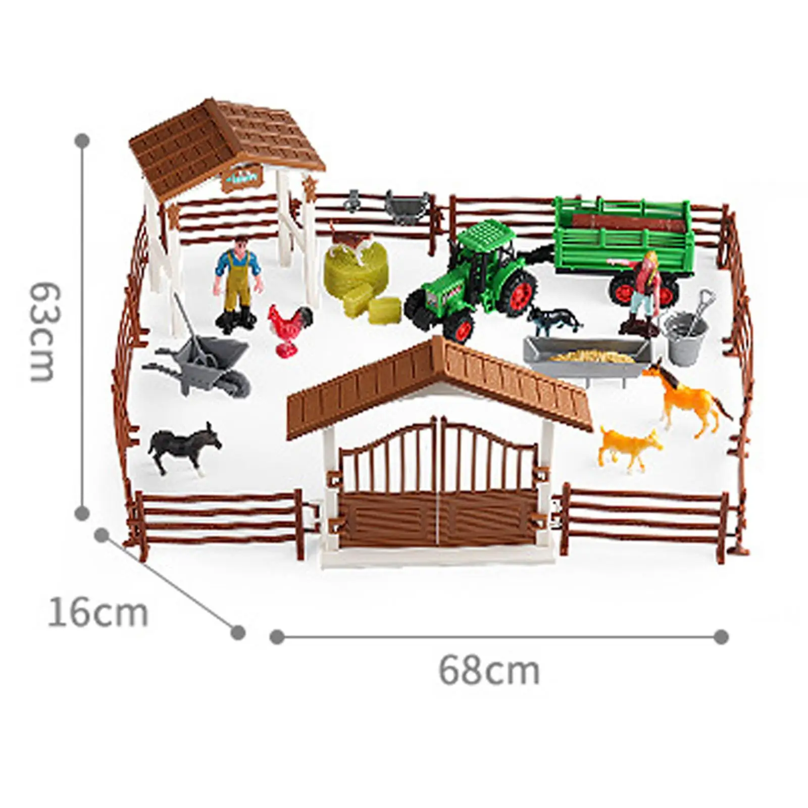 Juego de granja con valla, conjunto educativo para niños - imagen 2